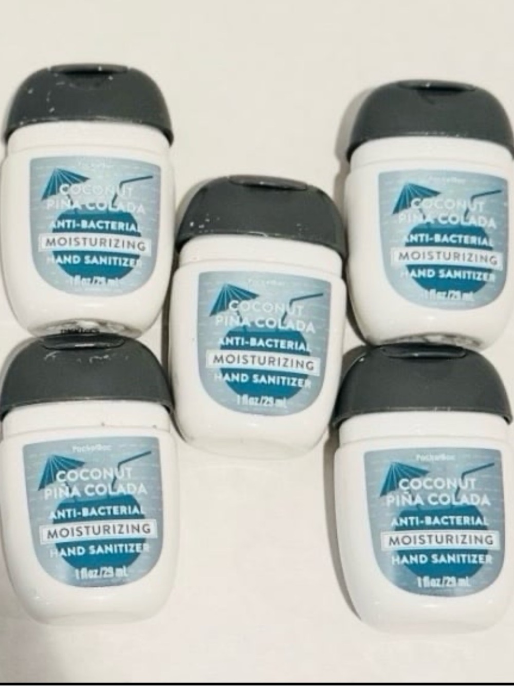 Bath & Body NEW (5) Coconut Pina Colada Moisturizing PocketBac Sanitizers